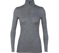 Icebreaker - Ropa interior térmica mujer - W Merino 200 Oasis LS Half Zip Gritstone Heather de Lana - Talla M - Gris Gris M
