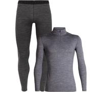 Icebreaker - Ropa interior térmica - Pack M Merino 200 Oasis LS Half Zip Gritstone Heather de Lana L.S.M.XL
