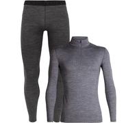 Icebreaker - Ropa interior térmica - Pack M Merino 200 Oasis LS Half Zip Gritstone Heather de Lana S.M.L.XL