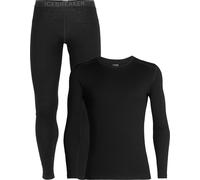 Icebreaker - Ropa interior térmica - Pack M Merino 260 Tech LS Crewe Black de Lana XS.S.M.L.XL.XXL