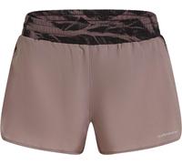 Icebreaker - Ropa trail running mujer - W Merino Blend 125 ZoneKnit Speed 3" Shorts Porcini/Black/Aop para Mujer de Lana - Talla S - Marrón Marrón S
