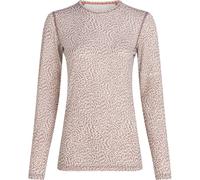 Icebreaker - Ropa interior térmica mujer - W Merino 200 Oasis LS Crewe Flock Forms AOP Summit/Snow/Aop para Mujer de Lana - Talla S - Beige Beige S