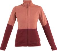 Icebreaker - W Merino 400 RealFleece Descender LS Z Cedar Wood/Port/Cb para Mujer de Lana - Talla S - Burdeos Burdeos S