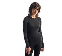 Icebreaker - Ropa interior térmica mujer - W Merino 175 Everyday LS Crewe Black para Mujer de Lana - Talla 38-40 - Negro Negro 38-40
