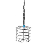 ICECHEN Jaula de comida de acero inoxidable para mascotas, pájaros, loros, ardillas, juguetes de búsqueda de guacamayos, cacatúas, juguetes de entretenimiento