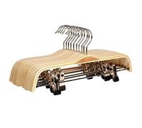 ICECHEN Paquete de 10 Pantalones de Acabado SóLido/Colgadores de Faldas Pinzas Anti-óXido Perchas de Ropa de Abrigo