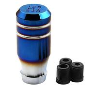 ICECHEN Pomo universal quemado de palanca de cambios de 5 velocidades para coche, 7,6 cm