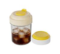 Iced Coffee Cup - Reusable Press Ice Maker Portable Tray 400ml 9.5x9.7x17cm, Beverage Cooling Container | Easy Release Freezing Device, Chilled Drink Preparation Tool For Picnic Office Cafe Cocktail S