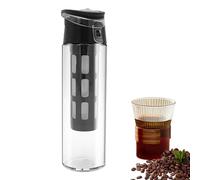 Iced Coffee Maker - Vaso portátil para botellas, filtro de red, infusor de té y café hermético y frío con deliciosa tapa, recipiente duradero para bebidas para cocina, oficina, viajes, refrescante al