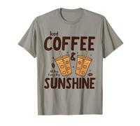 Iced Coffee & Sunshine Every Day All Day Funny Summer Camiseta
