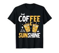 Iced Coffee & Sunshine Every Day All Day Funny Summer Camiseta