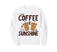 Iced Coffee & Sunshine Every Day All Day Funny Summer Sudadera