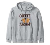 Iced Coffee & Sunshine Every Day All Day Funny Summer Sudadera con Capucha