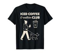Iced Coffee & Walkies Club X Café Helado Café Perro Paseo Camiseta