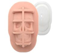 Iced Cubes Tray, Iced Cube Molds Trays with Skull Shape, Reusable Food Grade Silicone, 4.61x2.83 Inches, for Freezing Whiskey, Coffee, Juice, Cocktails, Cold Beverages, Fun Use