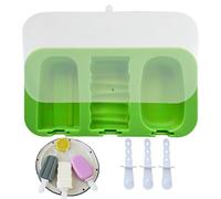 Iced Pop Mold, Reusable Lolly Maker, Cakesicle Moulds, Easy Release Design, 3-Cavity Tray with Sticks, Ideal for Home Kitchen, Baby Snacks, Kids Treats, Fruit, Yogurt, Cake