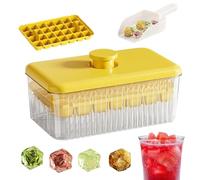 Iced Tray, Covered Iced Cube Maker, 7,48 x 4,53 x 4,13 pulgadas, Easy Release Freezer Tray, Kitchen Tool for Wine Juice Beverage Prep, Home Bar Accessory, White
