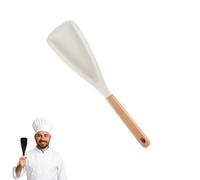 Icefavor Multifunction Spatula Cooking Spoon - 3-in-1 Kitchen Silicone Heat-Resistant Spoon for Stirring, Scooping, Serving - Durable, Non-Slip, Easy to Clean (White)