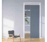 Icegrey Cortina Cocina Puerta, Cortina Separadora De Ambientes, Cortina Plisada Plegable Invisible con Magnéticas Cortina Plegable para Cocina,Comedor, Azul y Gris