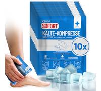 ICEHOF Almohadillas de enfriamiento para doblar - 10 compresas frías instantáneas - 15,3 x 12,7 cm - compresas de refrigeración desechables para viajes - Paquete de refrigeración para doblar