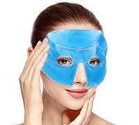 ICEHOF Antifaz refrescante Ojos - Material exterior agradable, con bolsa de almacenamiento - con gel para una refrigeración óptima - Mascarilla refrigerante para migrañas