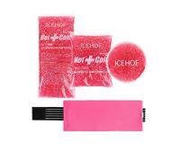 ICEHOF bolsa gel frio (3x) con funda - Suave, larga duración de refrigeración para lesiones, varios tamaños, compresas de frío, bolsa de hielo reutilizable