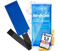 ICEHOF Compresa de frío o calor con funda de fieltro, suave, larga duración de enfriamiento, bolsa de gel
