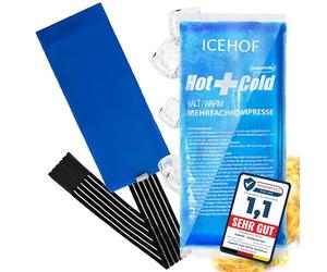 ICEHOF Compresa de frío o calor con funda de fieltro, suave, larga duración de enfriamiento, bolsa de gel