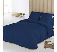 Icehome - Funda Nórdica 150 de Microfibra Ecológica, Juego de Funda Edredón 240x220 cm + 2 Fundas de Almohada Lisas 45x110 cm, Ultrasuave, Transpirable y Libre de Arrugas, Certificado Oeko-Tex, Azul