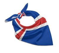 Iceland Flag Soft Imitated Silk Neck Scarf Multi-Purpose Head Hair Wrap Wrist Handkerchief Bag Decor Kerchief For Daily Wear(25"x25")