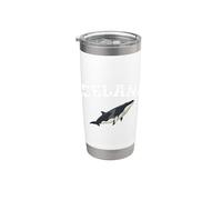 Iceland Minke Whale Vintage Icelandic Souvenir Vaso térmico de acero inoxidable de doble pared