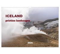 ICELAND pristine landscapes (Wall Calendar 2026 DIN A3 landscape), CALVENDO 12 Month Wall Calendar: Iceland made of waterfalls, glaciers and hot springs.