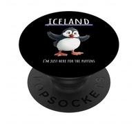 Iceland Puffin - Islandia Vacaciones de Verano - Frailecillos PopSockets PopGrip Adhesivo