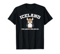 Iceland Puffin Viking Vintage Icelandic Souvenir Camiseta
