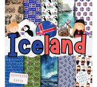 Iceland scrapbook paper, 8.5x8.5, 10 Designs, 20 Double-Sided Sheets: Travel Scrapbooking Paper for Junk Journals, Decorative craft Paper for Gift, ... & Mixed Media, Origami, Collage & Card Making