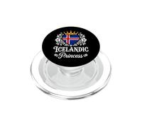 Icelandic Princess Iceland Flag Proud Icelandic Girl PopSockets PopGrip para MagSafe