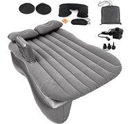 Icelus Colchón inflable de aire para coche con bomba de asiento trasero, portátil, para viajes, camping, vacaciones, cama flotante, cama para dormir, camión, minivan/compacto tamaño individual