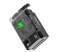 ICEMAN-E6 Camera Cooling Fan para Canon R5/R6/90D/SX70, Ventilador de Refrigeración TEC con Pantalla LED, Doble Alimentación LP-E6/USB-C, Silencioso, Montaje Rápido