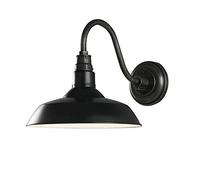 ICEMOB Lámpara de pared de cuello de cisne de hierro forjado vintage impermeable de una sola cabeza industrial aplique de pared E27 Edison para pasillo, balcón, almacén, granero, exterior, CA 110