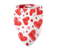 ICEMOOD Bandana para perros de San Valentín - Mensajes de amor y corazón impreso, botón de presión ajustable, regalo para perros grandes y muy grandes (a partir de 34 kg)