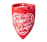 ICEMOOD Bandana reversible 2 en 1 para perros con texto en inglés "My Mom is My Valentine" y corazón con botón a presión para perros grandes y muy grandes (a partir de 34 kg)