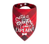 ICEMOOD Bandanas de Navidad para perros, divertidas para Navidad, para rellenar calcetines navideños, bufanda para mascotas, idea de regalo traviesa y agradable, Dear Santa I Can Explain, cuadros