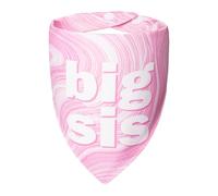 ICEMOOD Big Sister Dog Bandanas - Baby Pregnancy Announcement - Pink Marble with Big Sis Text, Pet Scarf with Snap Button for Small & Medium Breeds (3-15kg)