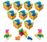 ICEPAPA, Gomas de borrar divertidas para niños, 9 piezas Goma de borrar de rompecabezas de cubos, adecuada como regalos cumpleaños niños colegio o detalles para cumpleaños infantiles