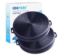 ICEPURE Filtro de carbón, carbón activado, 210mm, Compatible Con Dehflex AK01, Campana Extractor de Cocina (Factura disponible) Campana Extractora, 2 piezas
