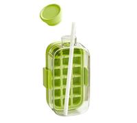 Ices Cube Bottle With Straw, 2-in-1 Silicone Ice Ball Maker Cup, Ices Cube Mold Cup, Reusable Water Bottle Ice Mold With Straw And Lid, For Milk Beer Soda Cocktail Beverage, Gym Office Travel