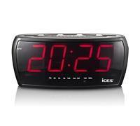 ICES Electronics ICR-230-1 - Radio (Reloj, FM, PLL, LED, 4,57 cm (1.8"), 14 cm, 11 cm) Negro