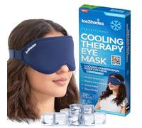 IceShades - Máscara de ojos de gel refrescante para aliviar la migraña, la tensión y la resaca, compresa fría para dolor de cabeza, ojeras, ojos hinchados cansados, paquete de hielo reutilizable para