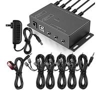 ICESPRING Sistema repetidor infrarrojo, Kit de repetidor de Infrarrojos para Control de hasta 10 Dispositivos, Sistema IR Oculto, Kit Extensor de Control Remoto infrarrojo