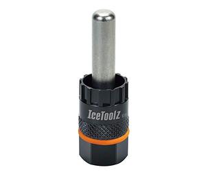 IceToolz Cassette 24009C2 - Anillo de Bloqueo con Pasador de guía de 12 mm, Color Negro
